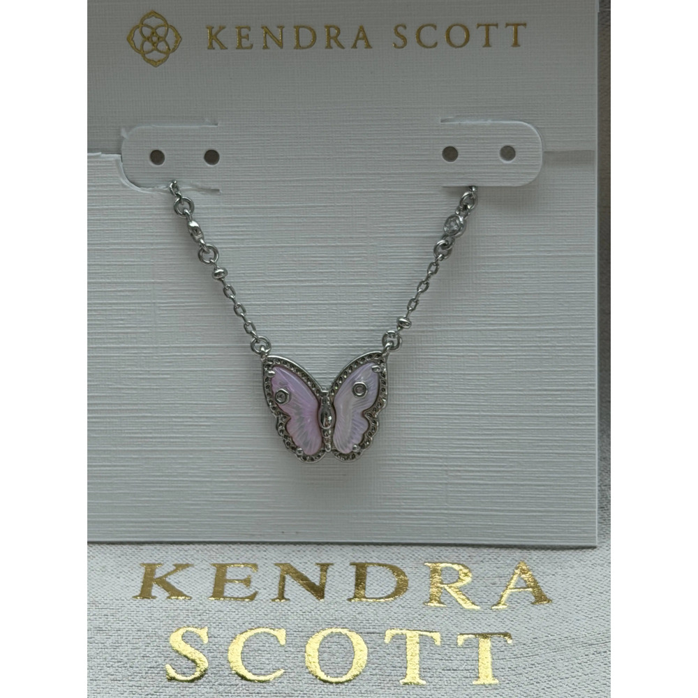 Kendra Scott Pink Butterfly Necklace